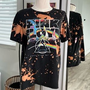 Pink Floyd graphic bleached tshirt